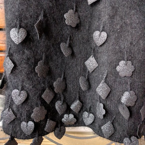 Moschino Black Midi Skirt with Silver Accents - Picture 5 of 7